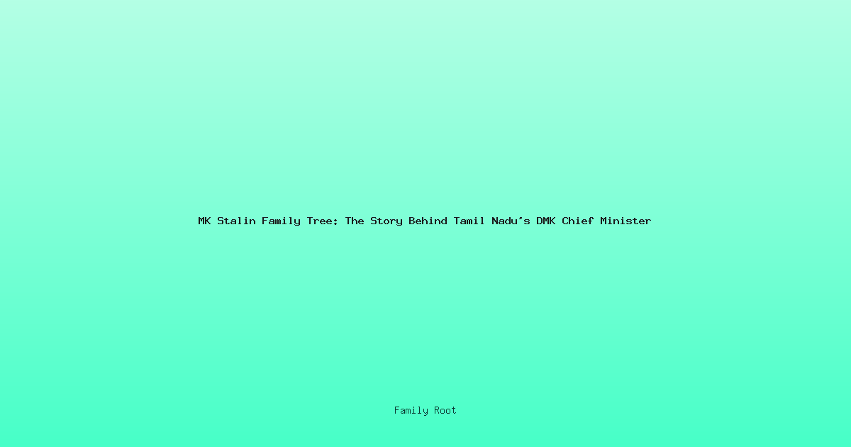 MK Stalin Family Tree: The Story Behind Tamil Nadu's DMK Chief Minister