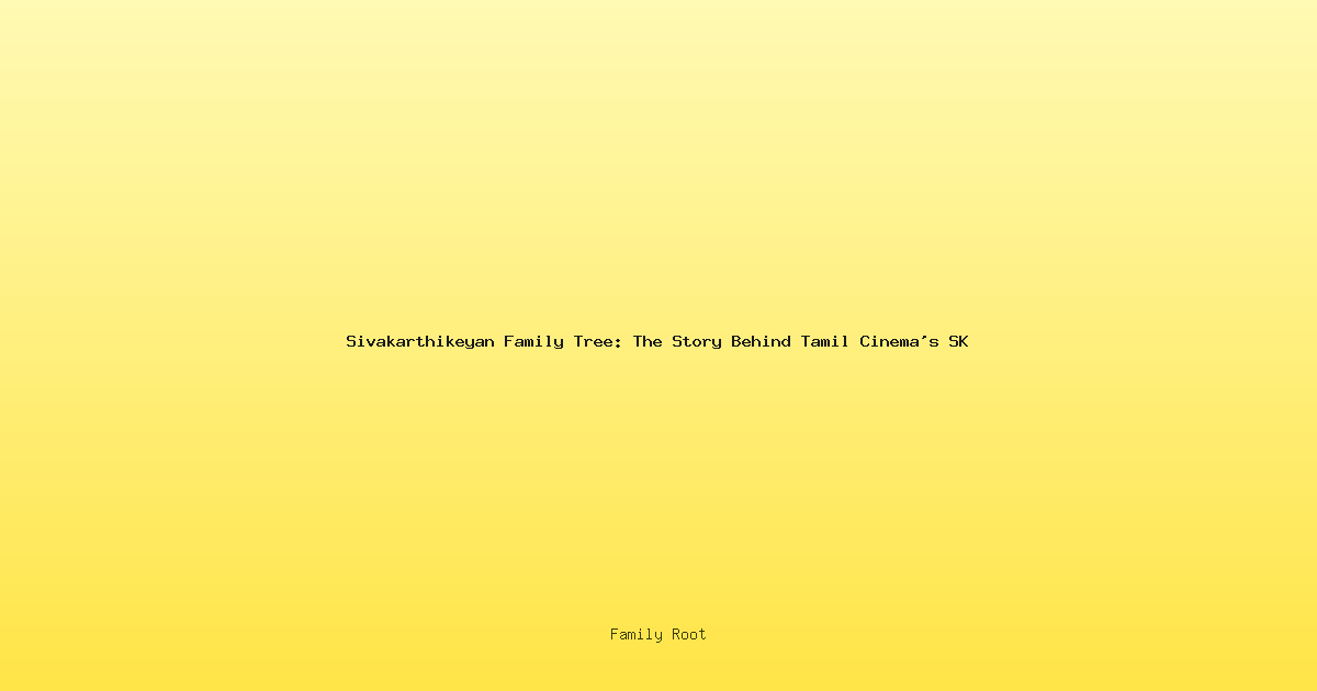 Sivakarthikeyan Family Tree: The Story Behind Tamil Cinema's SK