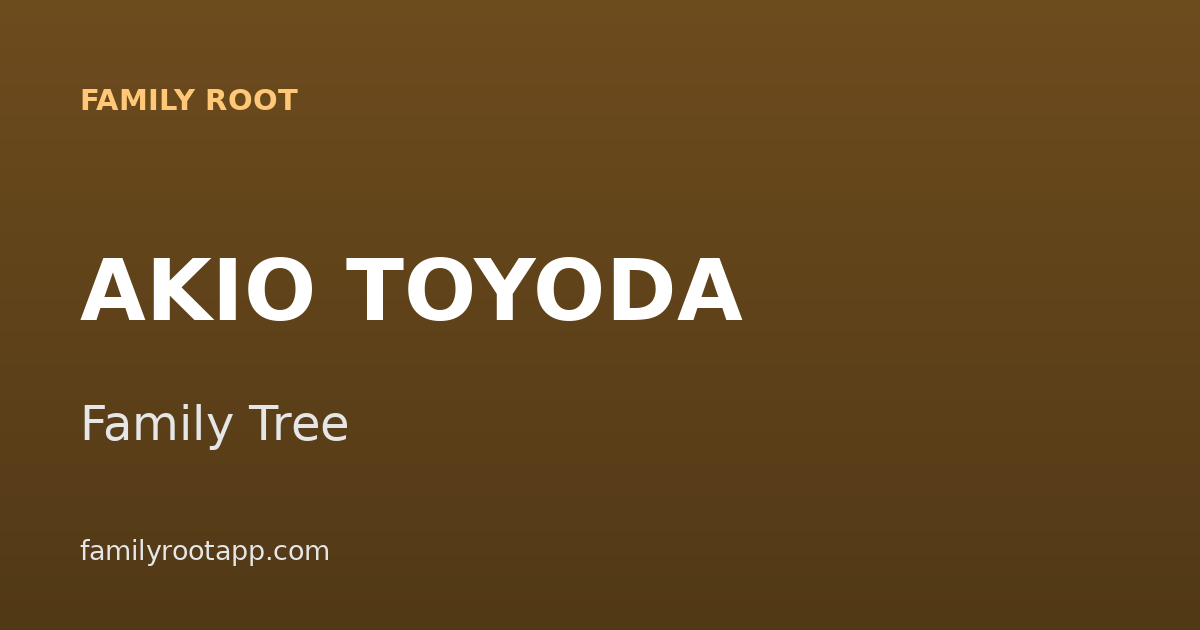 Akio Toyoda Family Tree: The Story Behind Toyota's Dynastic Chairman