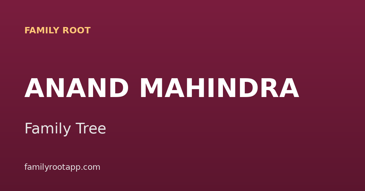 Anand Mahindra Family Tree: The Story Behind the Chairman of the Mahindra Group