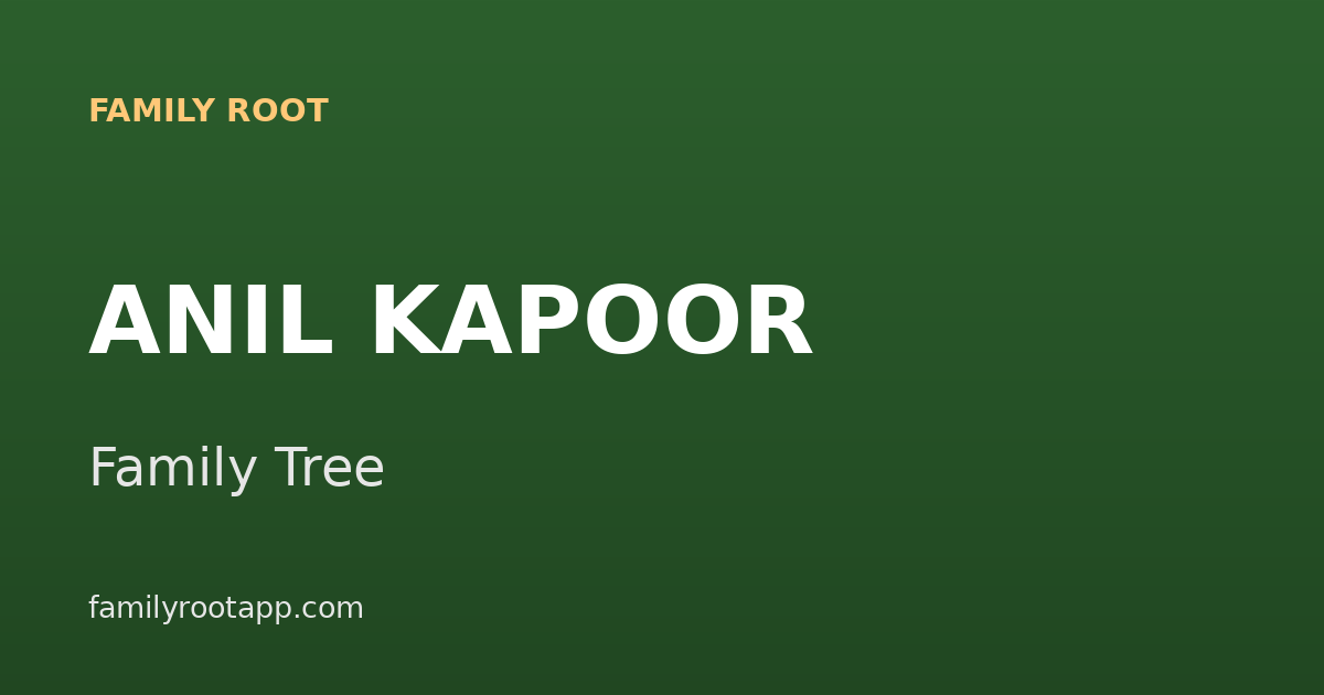 Anil Kapoor Family Tree: The Story Behind Bollywood's Multi-Generational Kapoor Family
