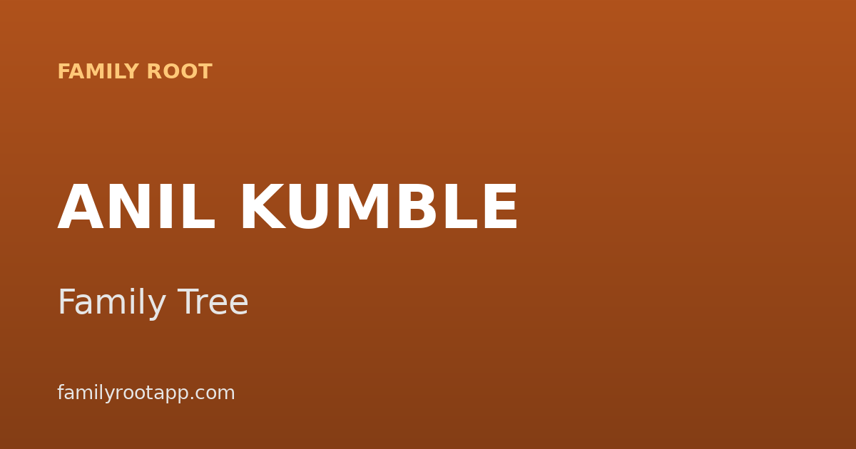 Anil Kumble Family Tree: The Story Behind India's Highest Test Wicket-Taker