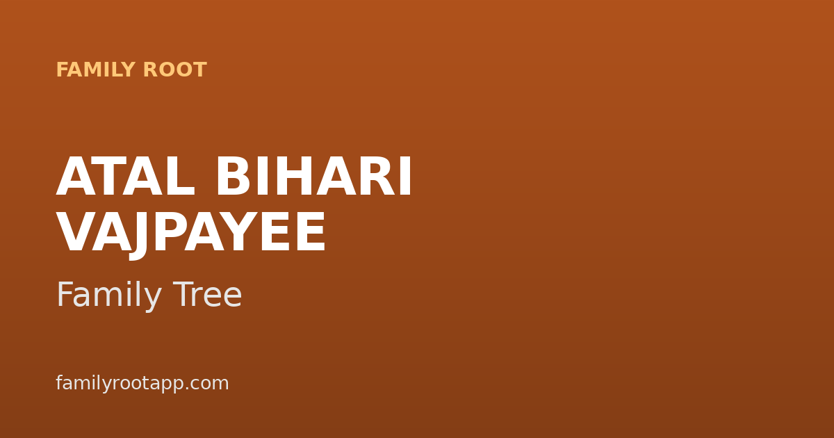 Atal Bihari Vajpayee Family Tree: The Story Behind India's Tenth Prime Minister