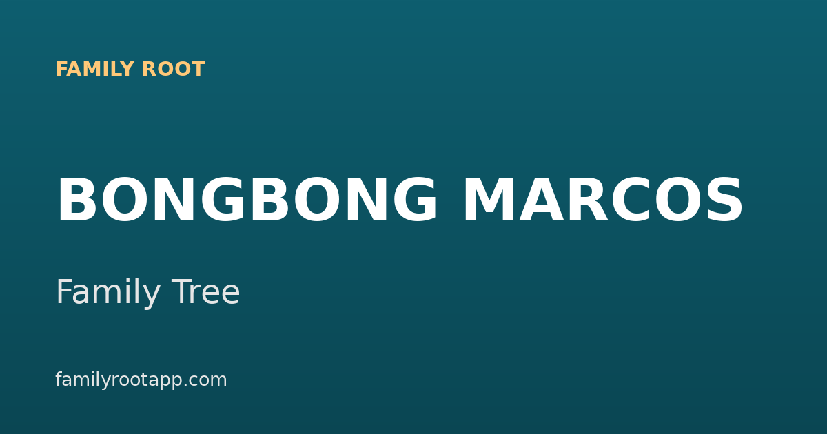 Bongbong Marcos Family Tree: The Story of the Philippines' Most Famous Political Dynasty