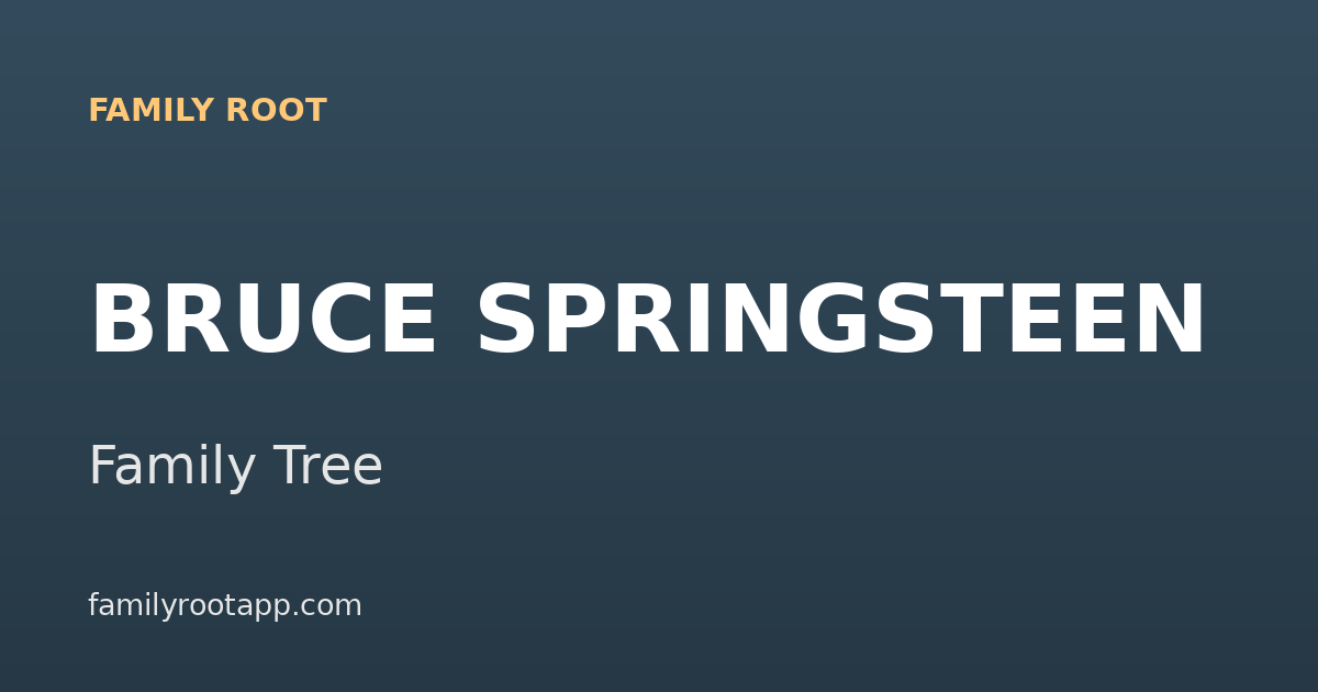 Bruce Springsteen Family Tree: The Story Behind The Boss
