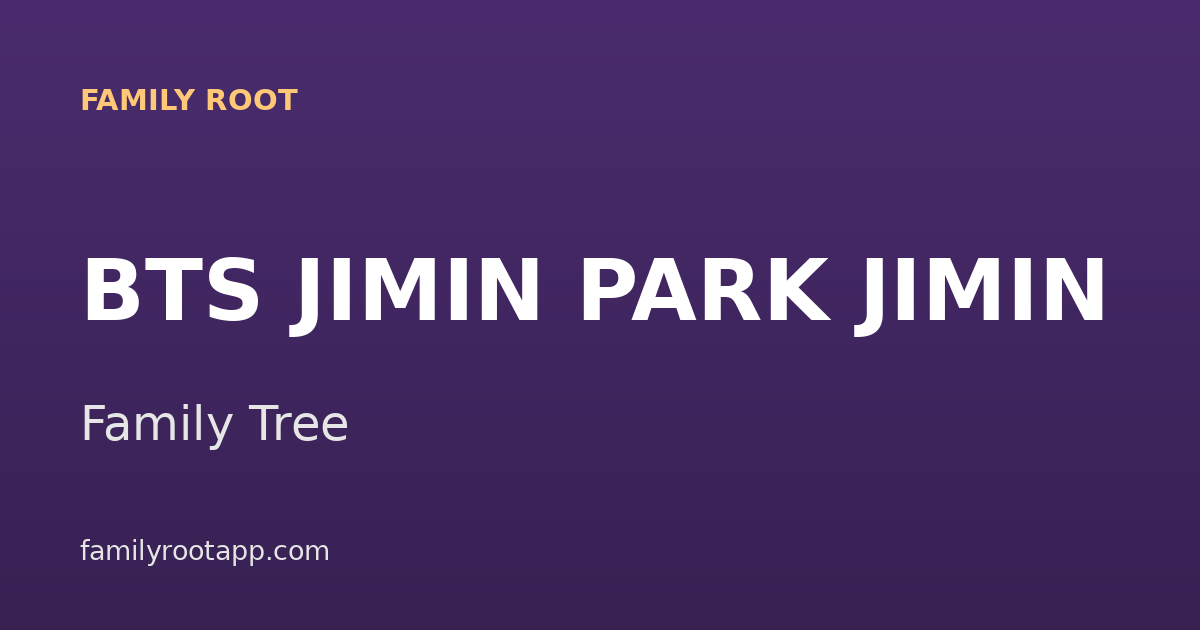 BTS Jimin Family Tree: The Story Behind BTS's Vocalist