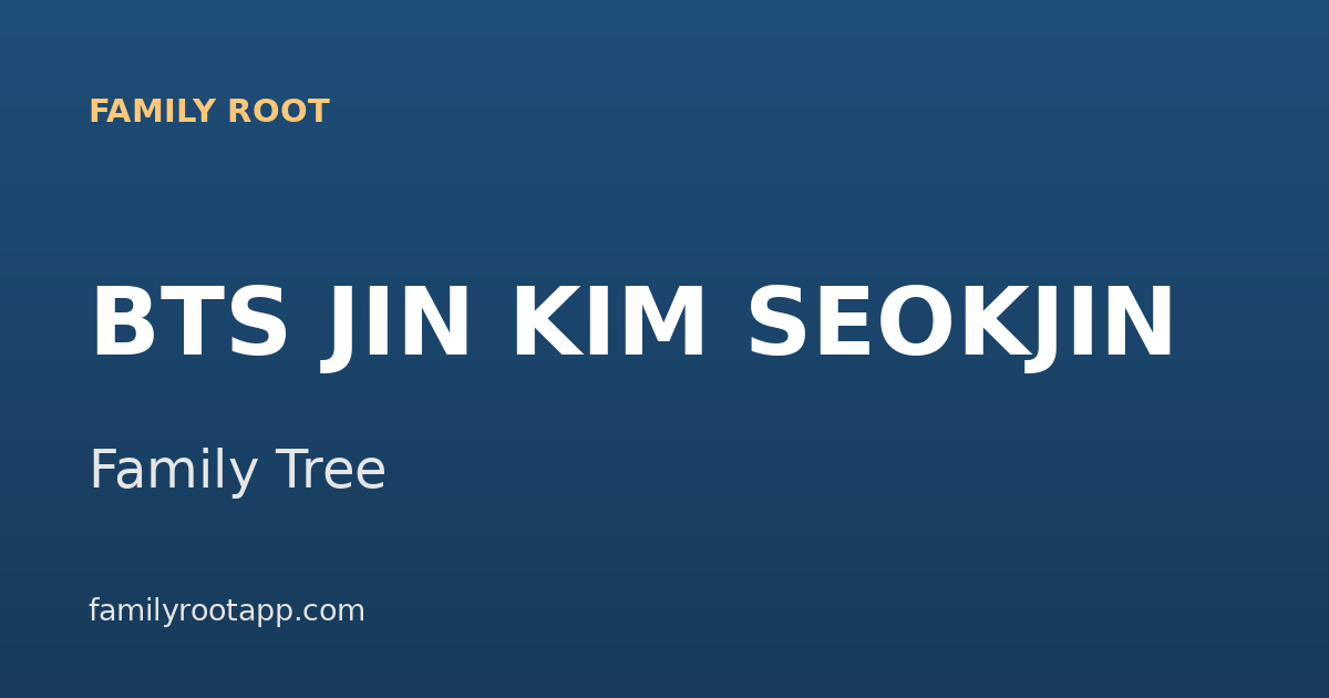 BTS Jin Family Tree: The Story Behind BTS's Eldest Member