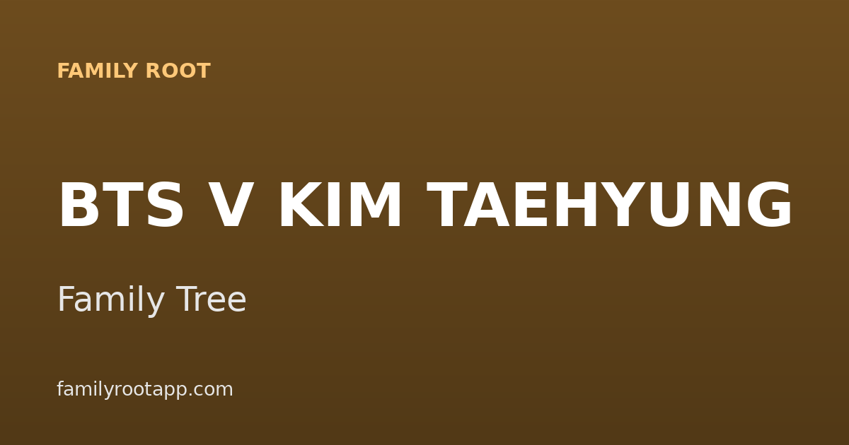 BTS V Family Tree: The Story Behind BTS's Visual Vocalist