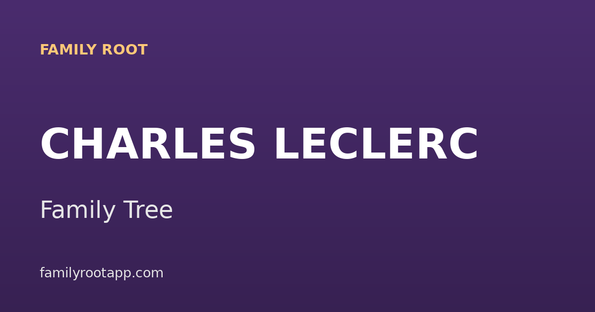 Charles Leclerc Family Tree: The Story Behind Ferrari's Monégasque Lead Driver