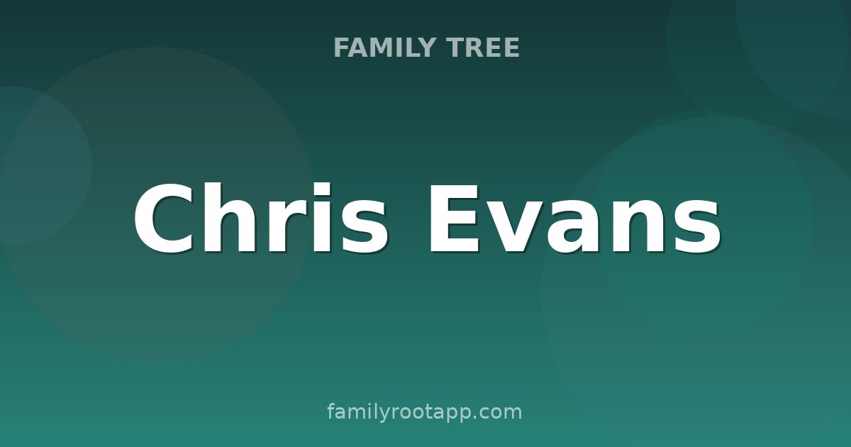 Chris Evans Family Tree: The Story Behind Captain America's Actor