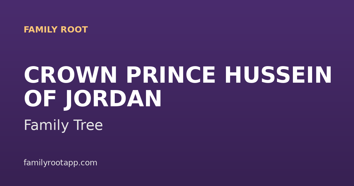 Crown Prince Hussein Family Tree: The Story Behind Jordan's Future King