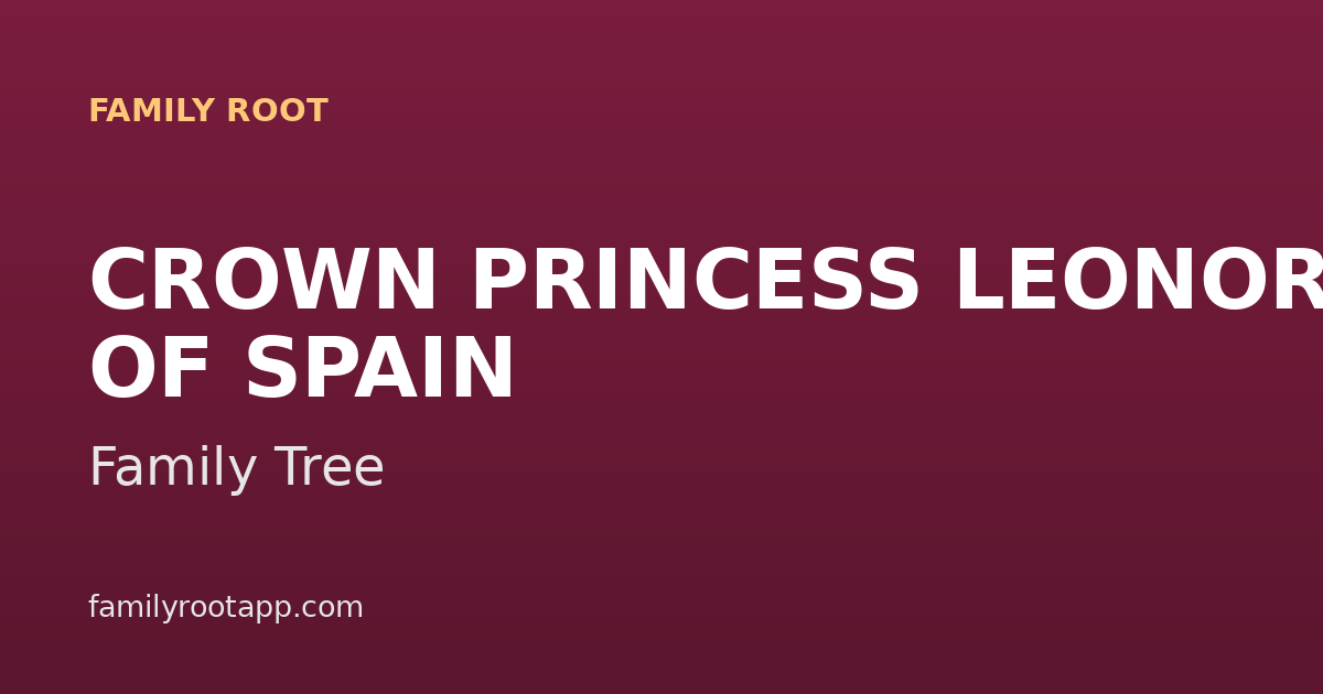 Crown Princess Leonor Family Tree: The Story Behind Spain's Future Queen