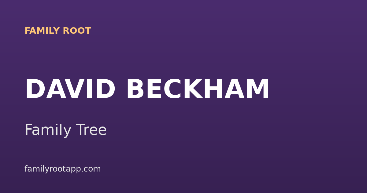 David Beckham Family Tree: The Story Behind the Most-Watched English Footballer of His Generation