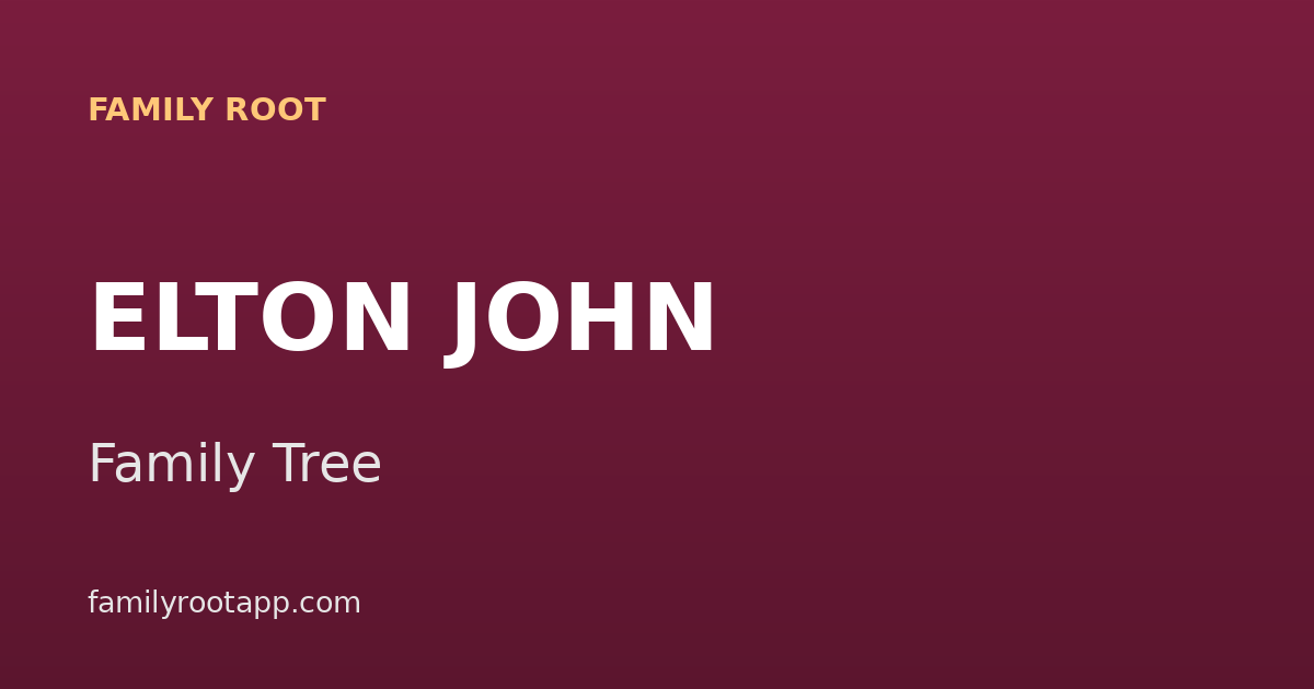 Elton John Family Tree: The Story Behind Sir Elton