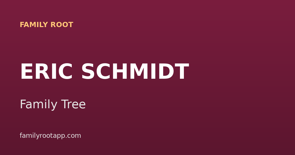 Eric Schmidt Family Tree: The Story Behind Google's Adult-Supervision CEO
