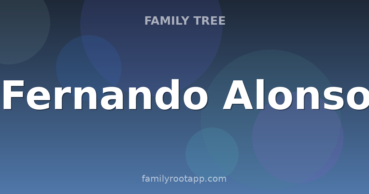 Fernando Alonso Family Tree: The Story Behind Spain's F1 World Champion