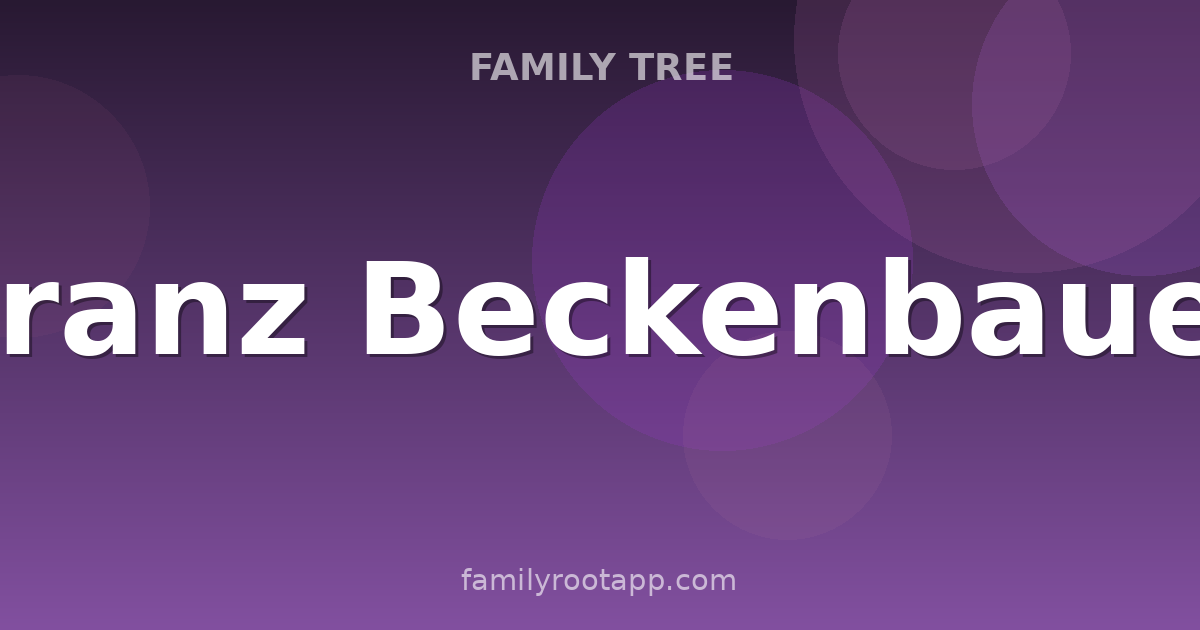 Franz Beckenbauer Family Tree: The Story Behind Der Kaiser