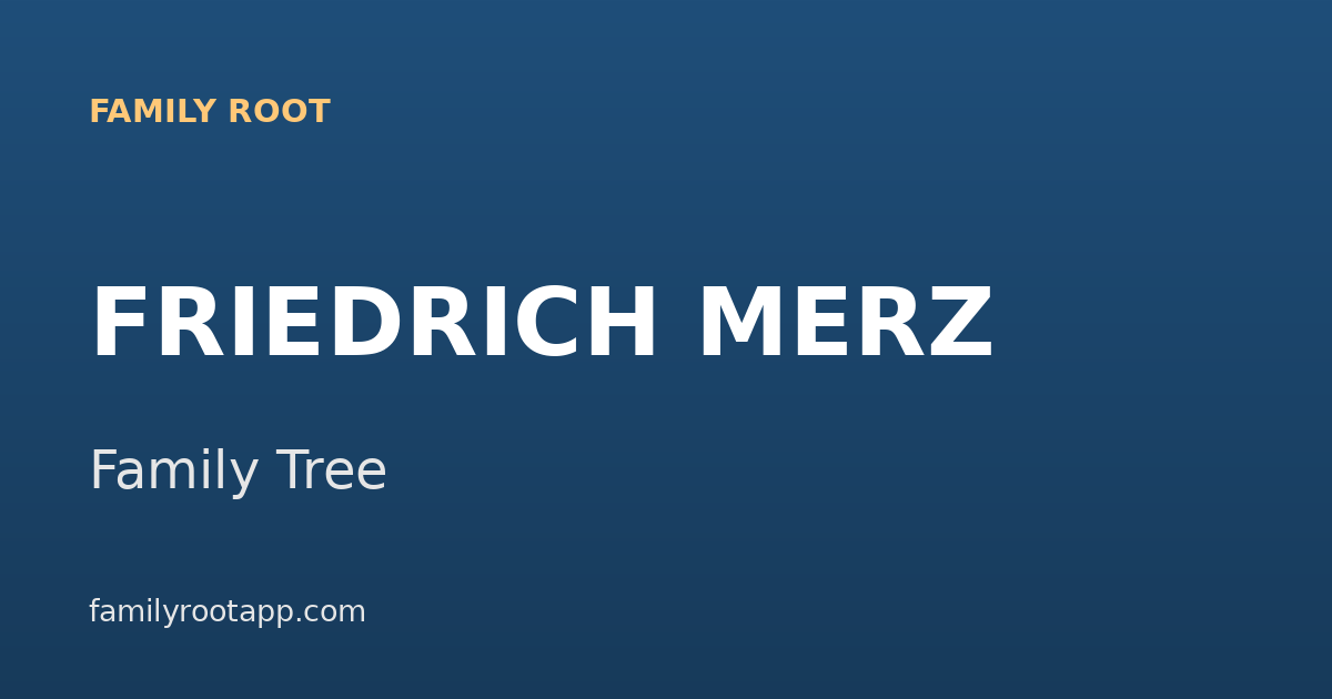 Friedrich Merz Family Tree: The Story Behind Germany's 10th Chancellor