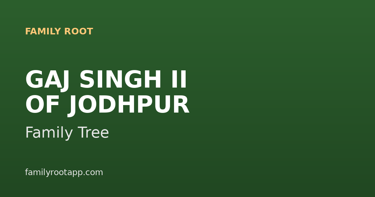 Gaj Singh II Family Tree: The Story Behind Jodhpur's Marwar Royal Family