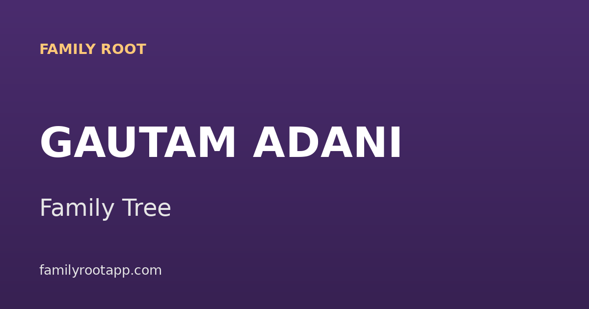 Gautam Adani Family Tree: India's Self-Made Industrial Giant