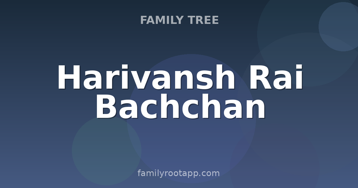 Harivansh Rai Bachchan Family Tree: The Story Behind Madhushala's Poet and Amitabh's Father