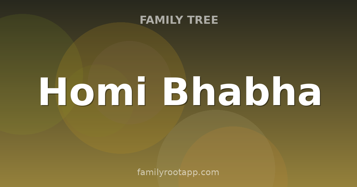 Homi Bhabha Family Tree: The Story Behind India's Nuclear Program