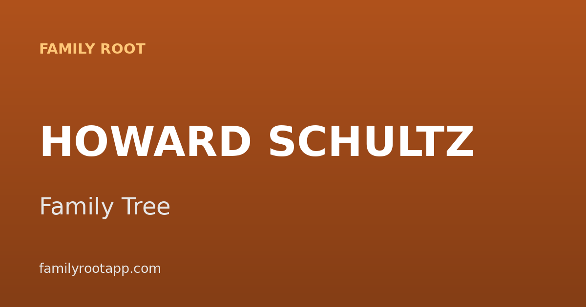 Howard Schultz Family Tree: The Story Behind Starbucks' Architect