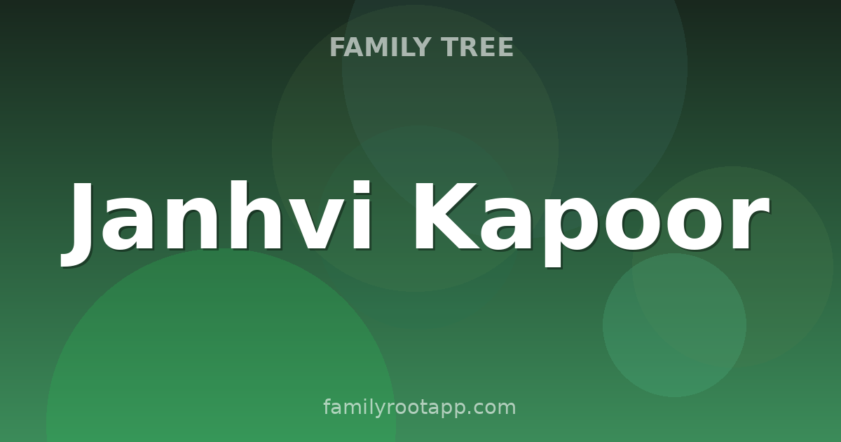 Janhvi Kapoor Family Tree: The Story Behind Bollywood's Kapoor Heiress