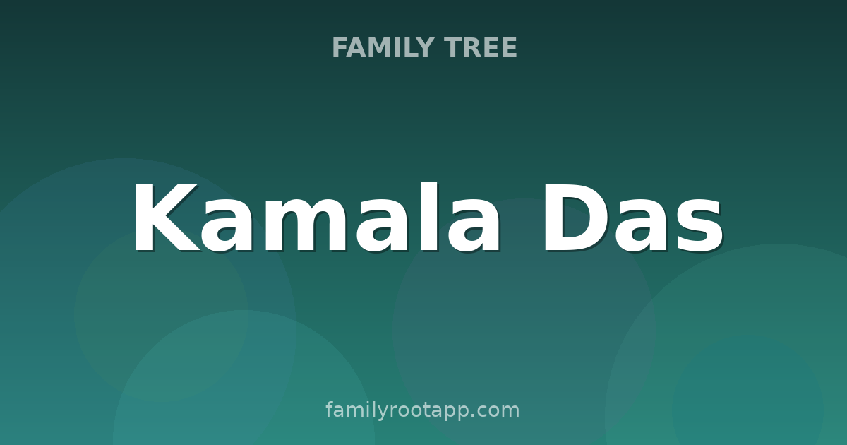 Kamala Das Family Tree: The Story Behind Madhavikutty's Words