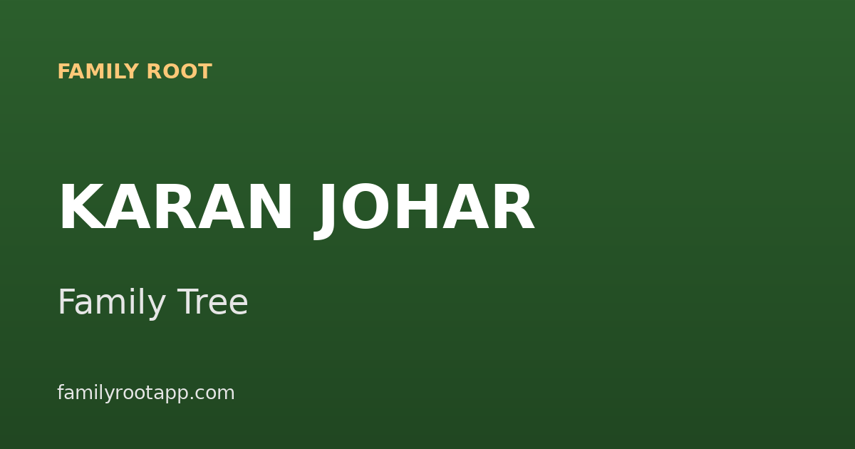 Karan Johar Family Tree: The Story Behind India's Most Influential Bollywood Filmmaker