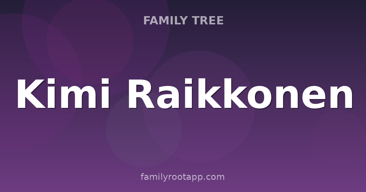 Kimi Raikkonen Family Tree: The Story Behind The Iceman