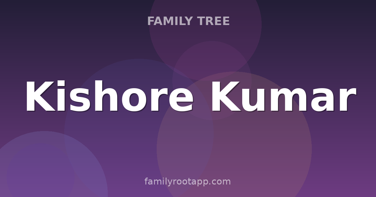 Kishore Kumar Family Tree: The Story Behind Bollywood's Singer-Actor-Comic Genius