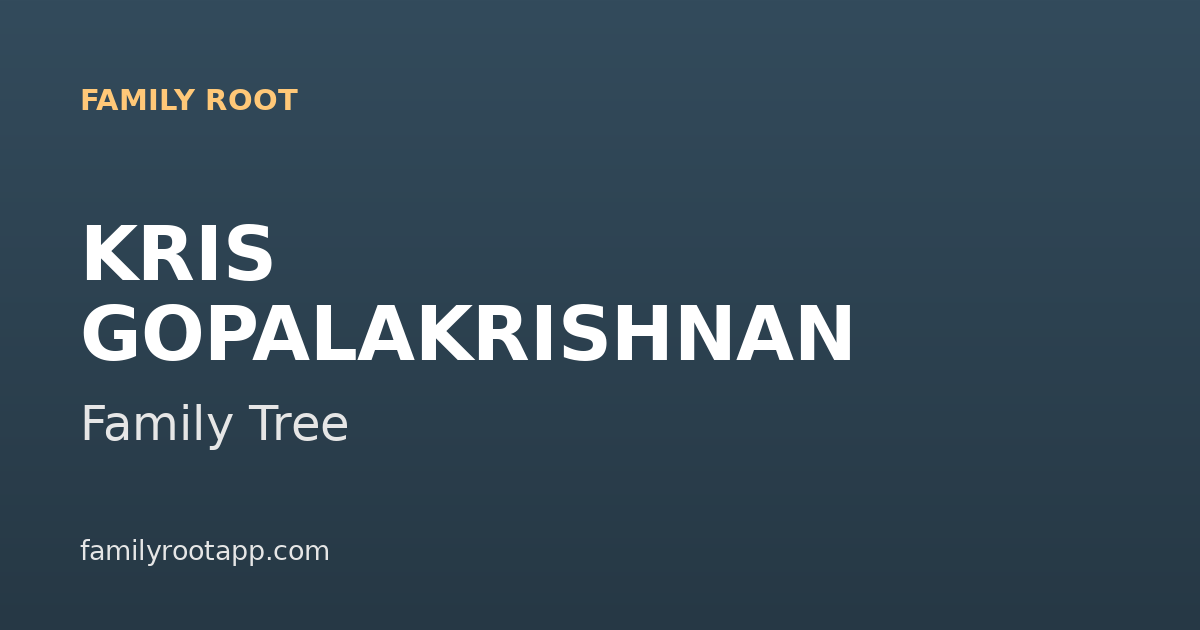 Kris Gopalakrishnan Family Tree: The Story Behind an Infosys Co-Founder