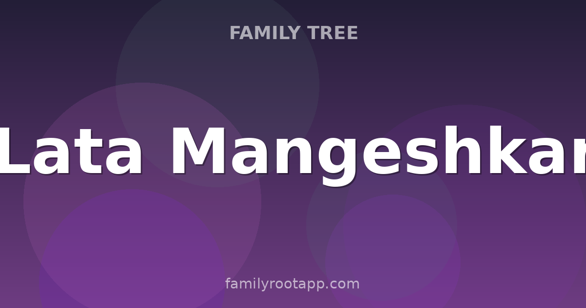 Lata Mangeshkar Family Tree: The Story Behind The Nightingale of India