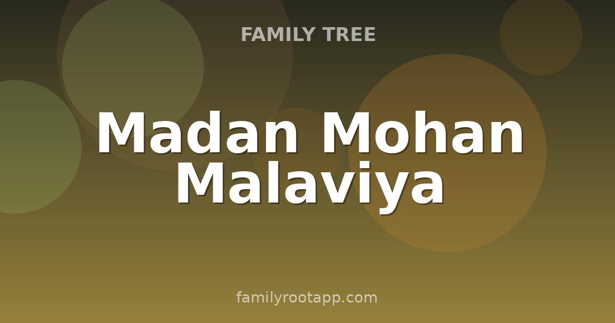Madan Mohan Malaviya Family Tree: The Story Behind BHU's Founder