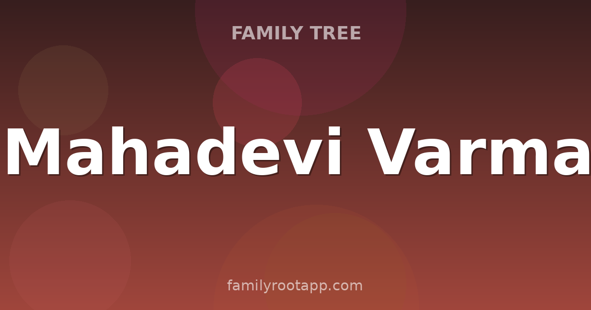 Mahadevi Varma Family Tree: The Story Behind Hindi's Modern Mira