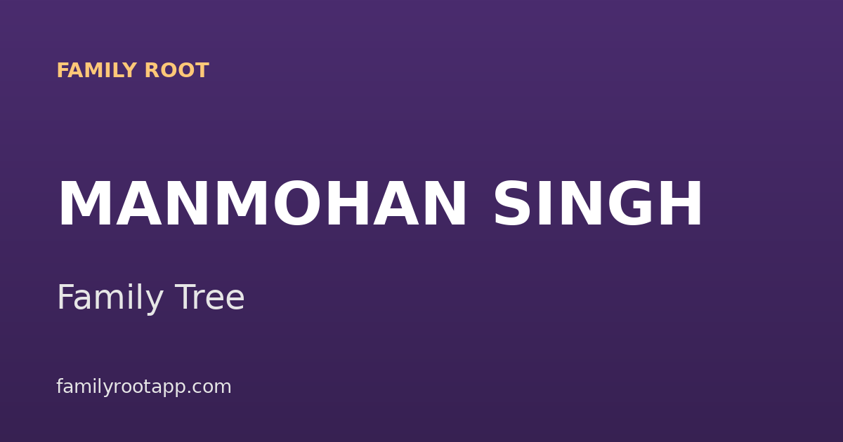 Manmohan Singh Family Tree: The Story Behind India's 1991 Architect