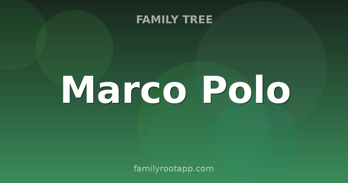Marco Polo Family Tree: The Story Behind The Silk Road's Most-Famous Traveler
