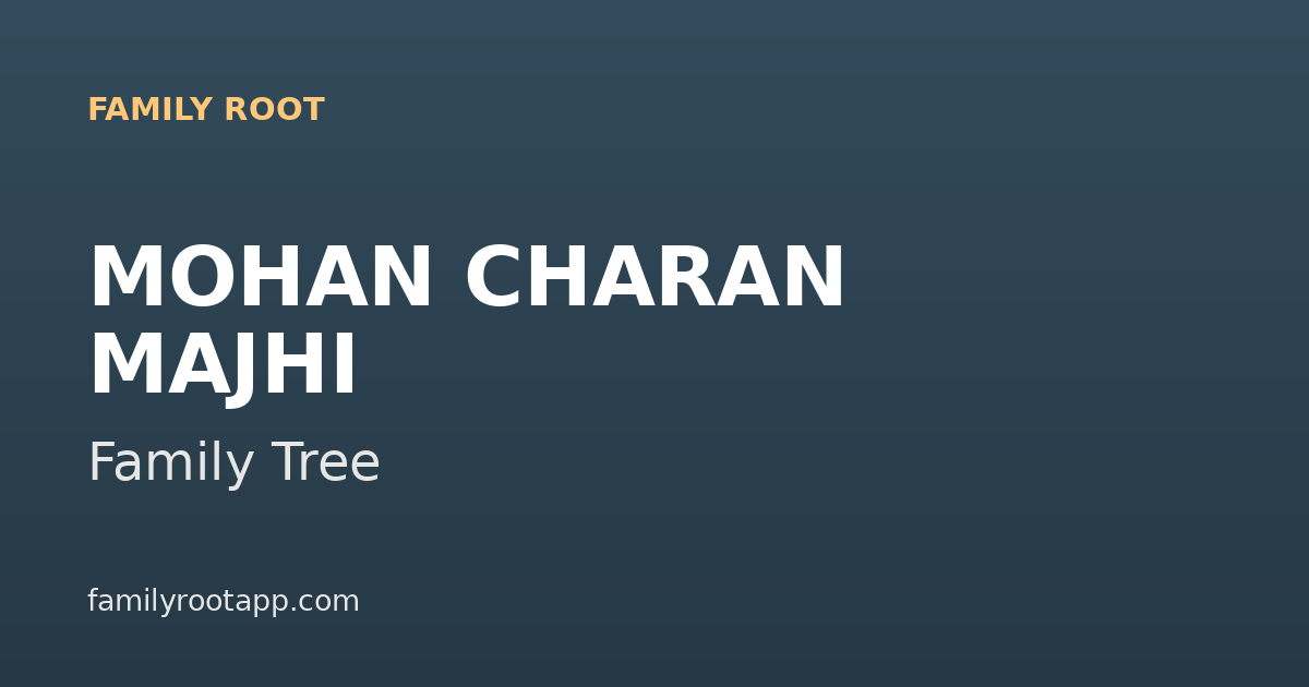Mohan Charan Majhi Family Tree: The Story Behind Odisha's First BJP Chief Minister