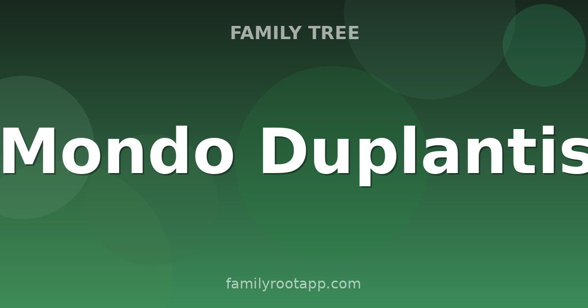 Mondo Duplantis Family Tree: The Story Behind Pole Vault's World Record Holder