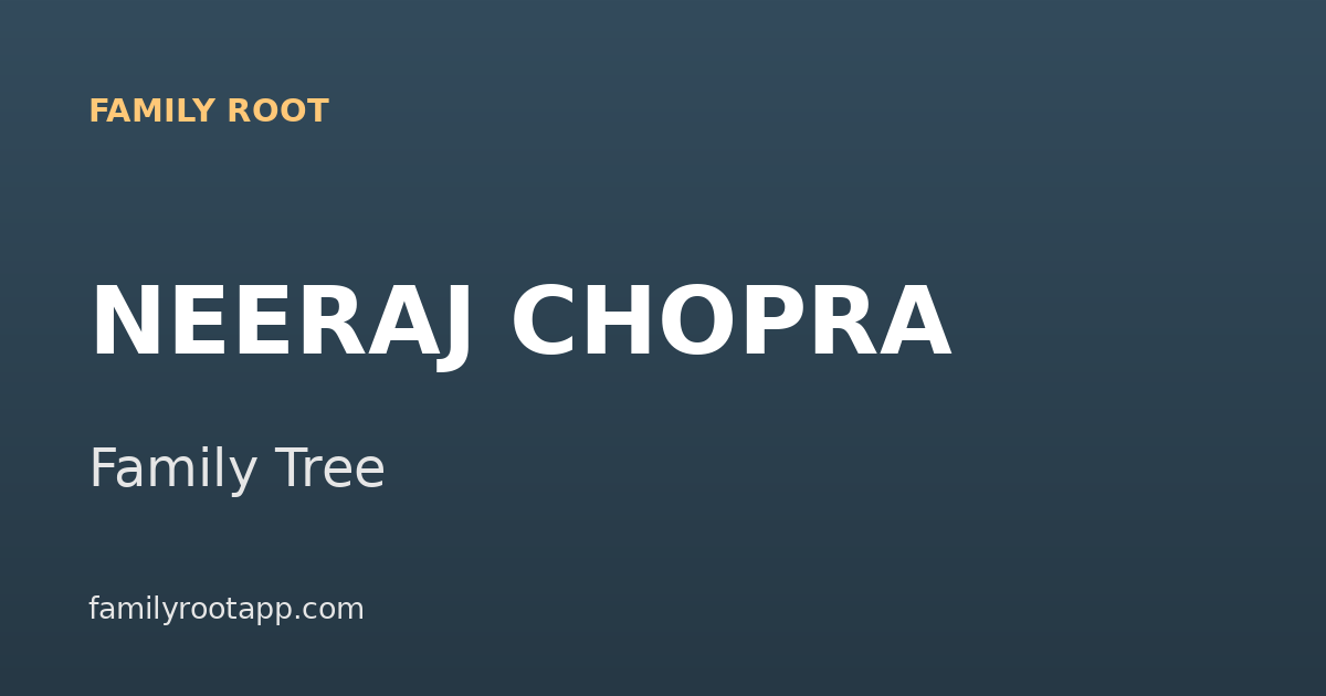 Neeraj Chopra Family Tree: The Story Behind India's Olympic Gold Medal