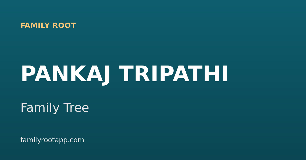 Pankaj Tripathi Family Tree: The Story Behind India's Most Beloved Character Actor