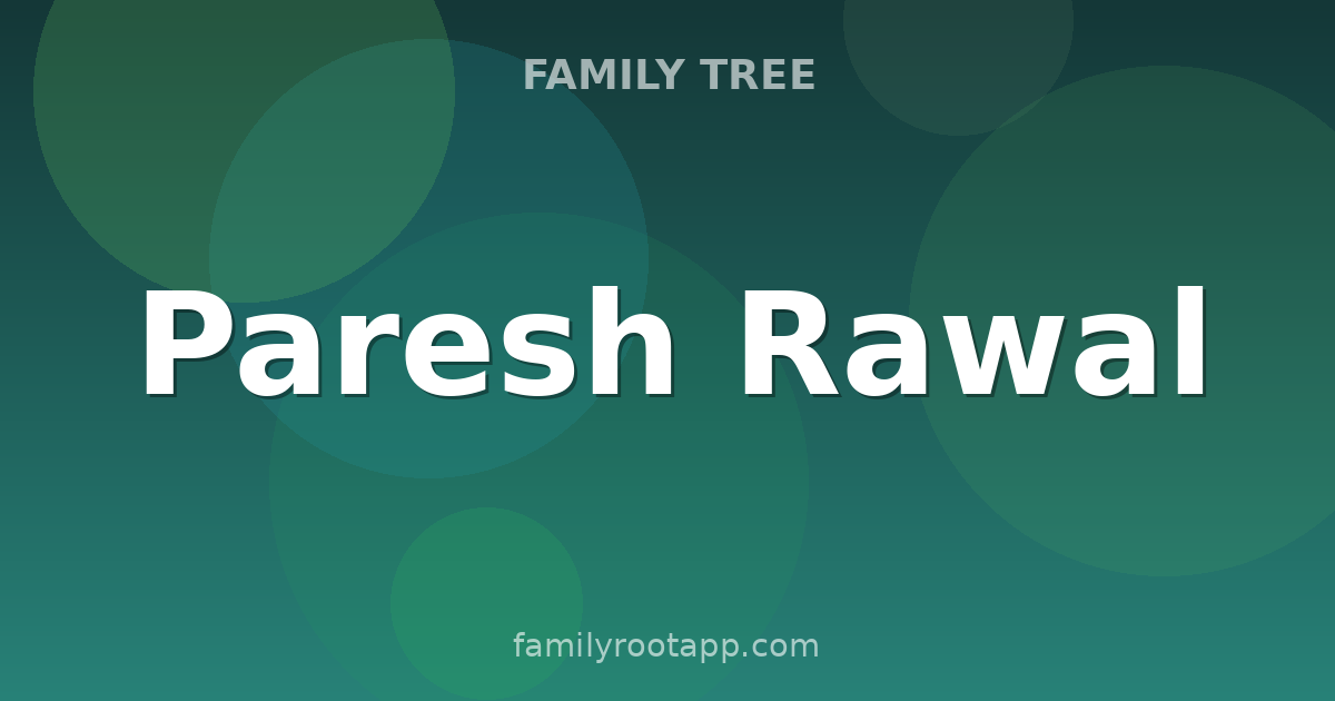 Paresh Rawal Family Tree: The Story Behind Hera Pheri's Baburao Apte