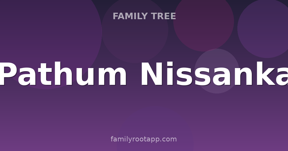 Pathum Nissanka Family Tree: The Story Behind Sri Lanka's First ODI Double Centurion