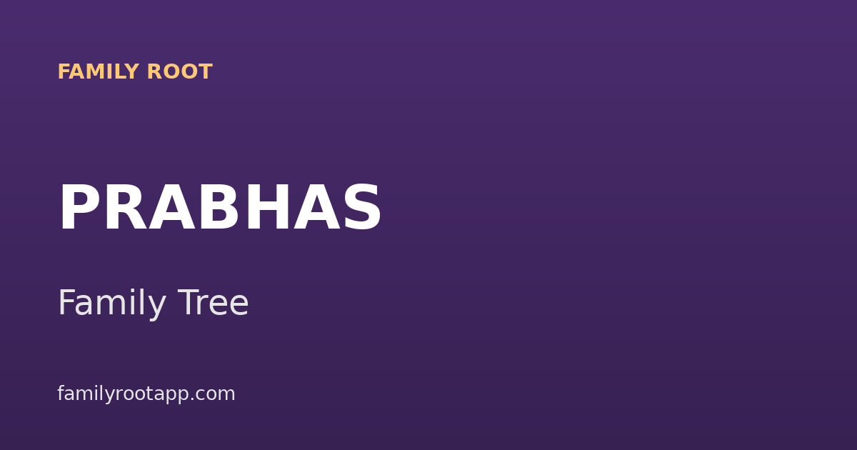 Prabhas Family Tree: The Story Behind India's Pan-Indian Baahubali Star