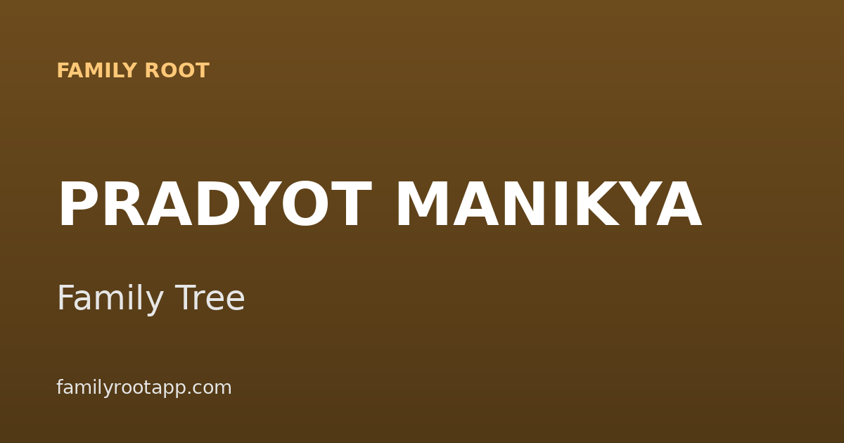 Pradyot Manikya Family Tree: The Story Behind Tripura's Royal-Political Family