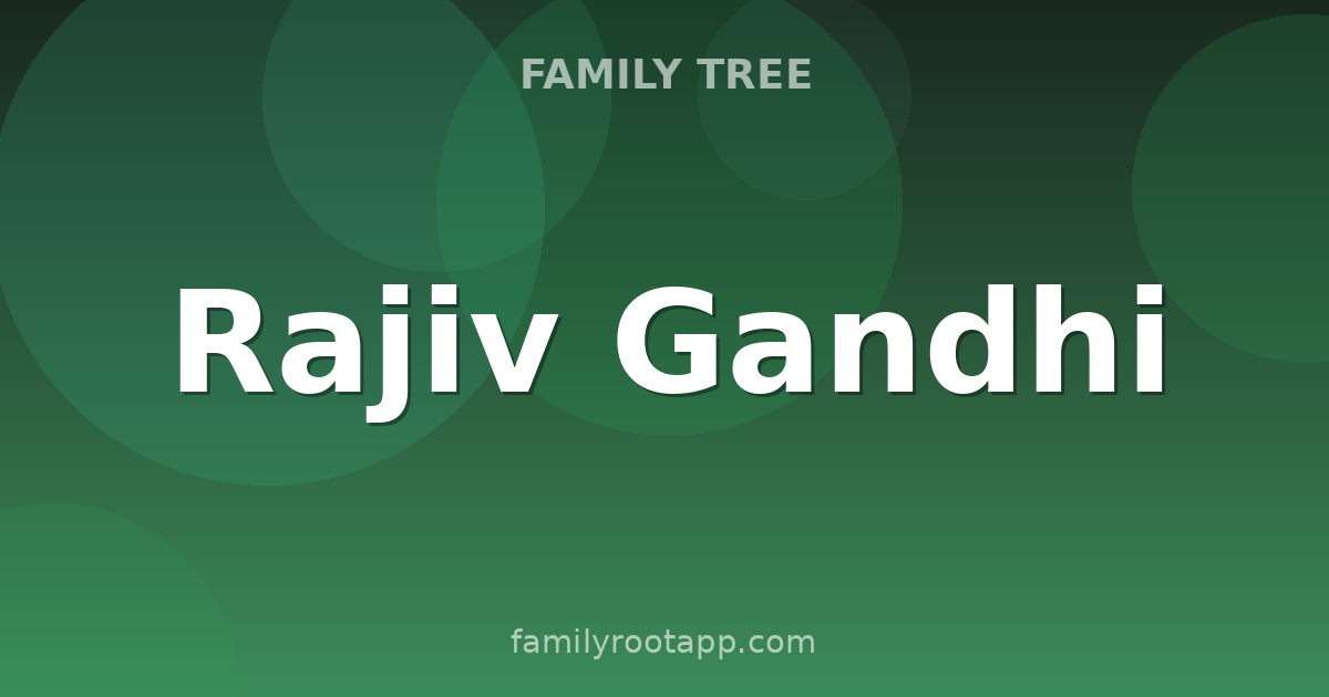 Rajiv Gandhi Family Tree: The Story Behind India's Youngest Prime Minister