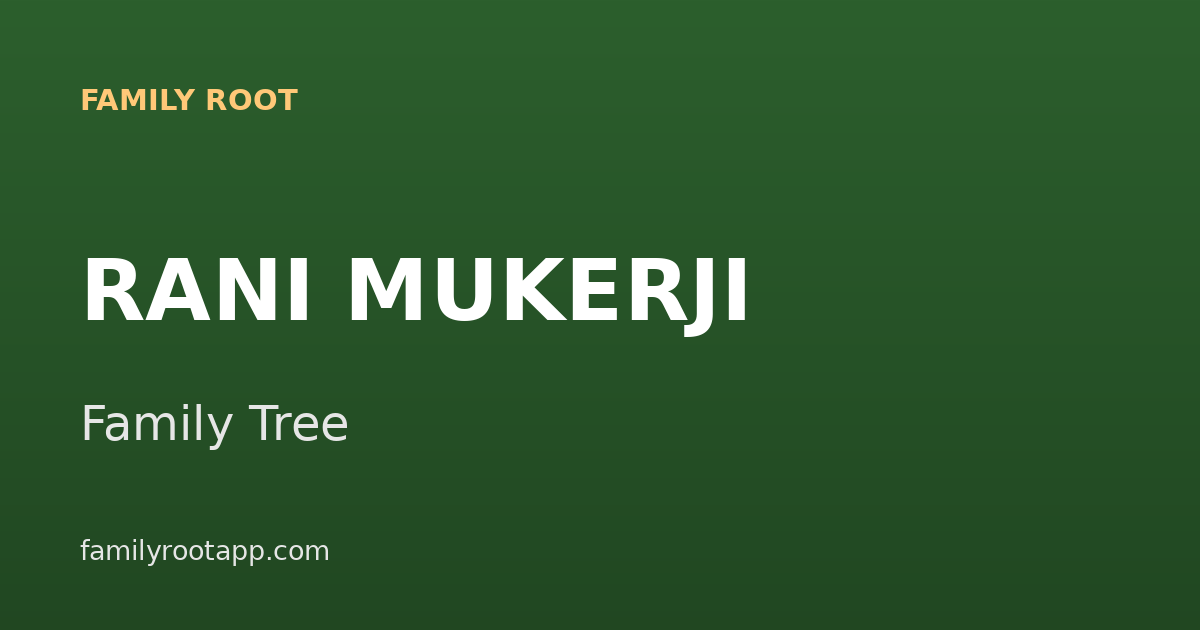 Rani Mukerji Family Tree: The Story Behind Bollywood's Bengali Leading Lady