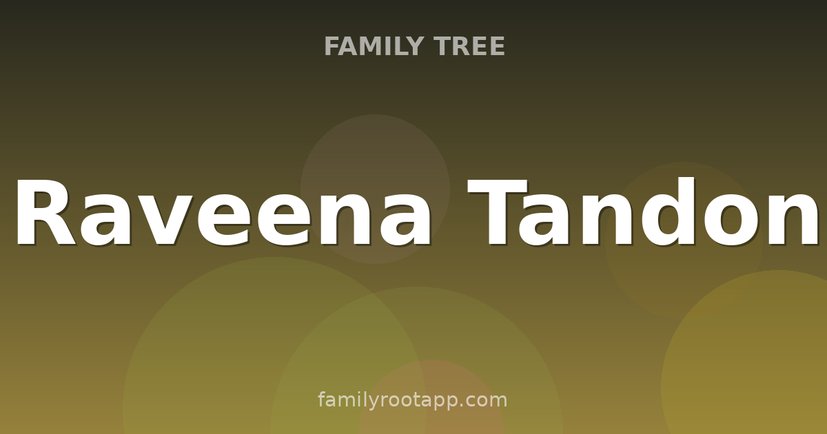 Raveena Tandon Family Tree: The Story Behind Bollywood's 1990s Star