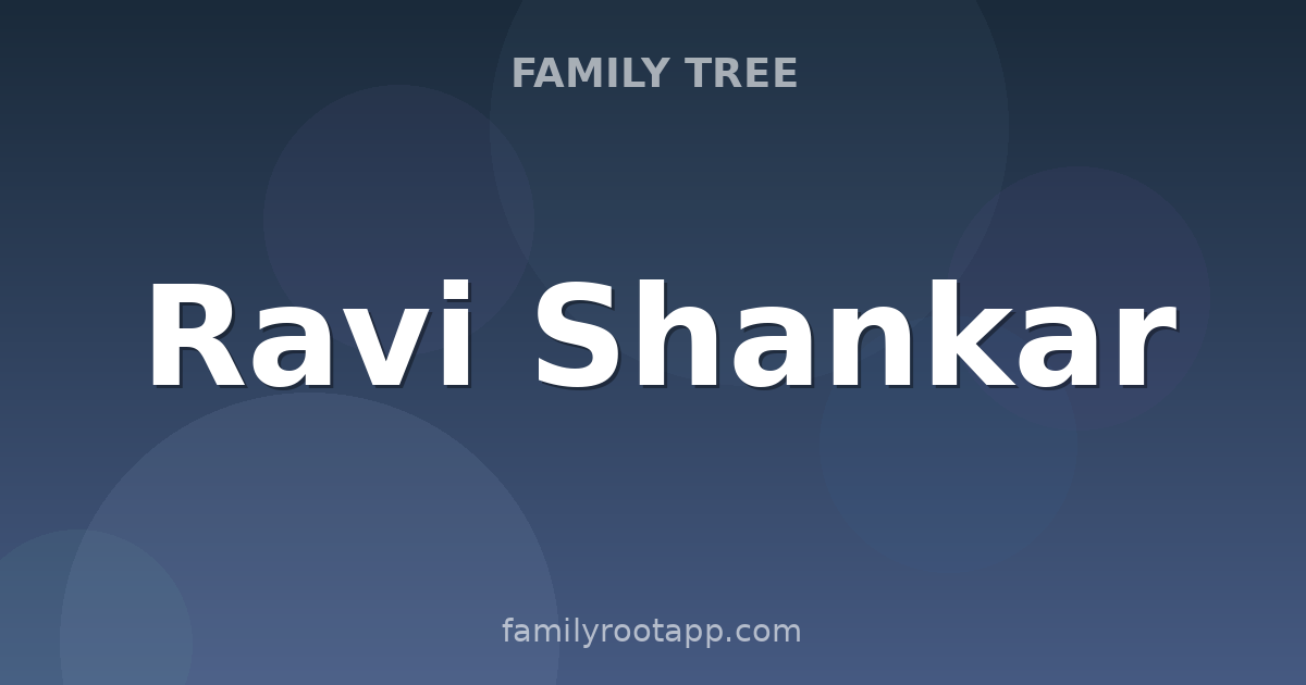 Ravi Shankar Family Tree: The Story Behind The Sitar's Global Ambassador